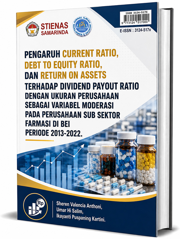 					Lihat Vol 4 No 3 (2026): Pengaruh Current Ratio, Debt to Equity Ratio, dan Return On Assets terhadap Dividend Payout Ratio dengan Ukuran Perusahaan Sebagai Variabel Moderasi pada Perusahaan Sub Sektor Farmasi di BEI Periode 2013-2022
				